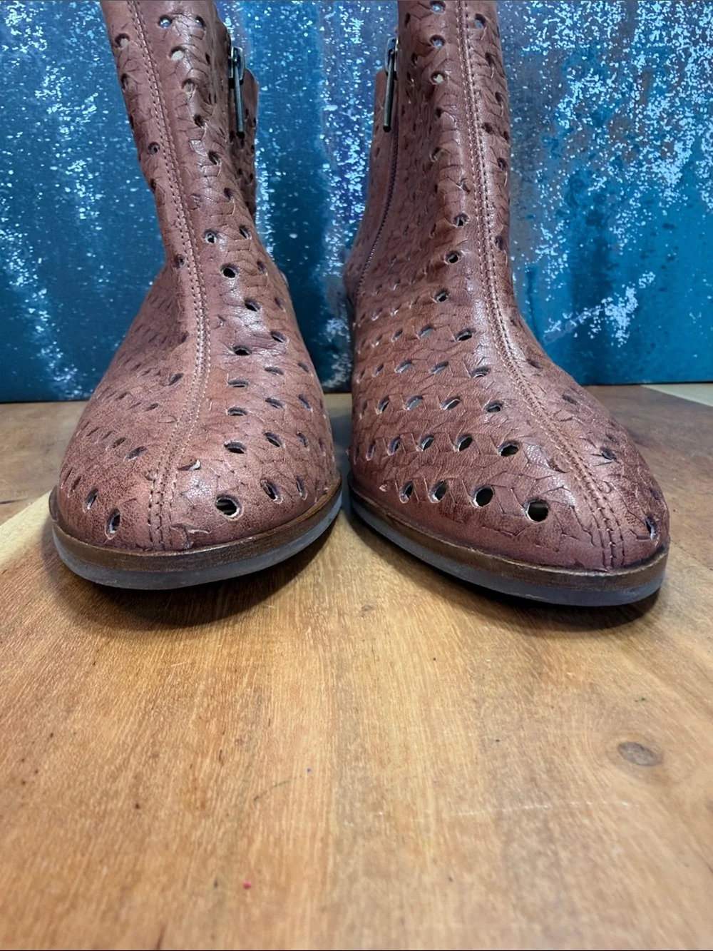 Lucky Brand 2010’s Boho‎ Western Tan Leather Booties 7.5 VGUC